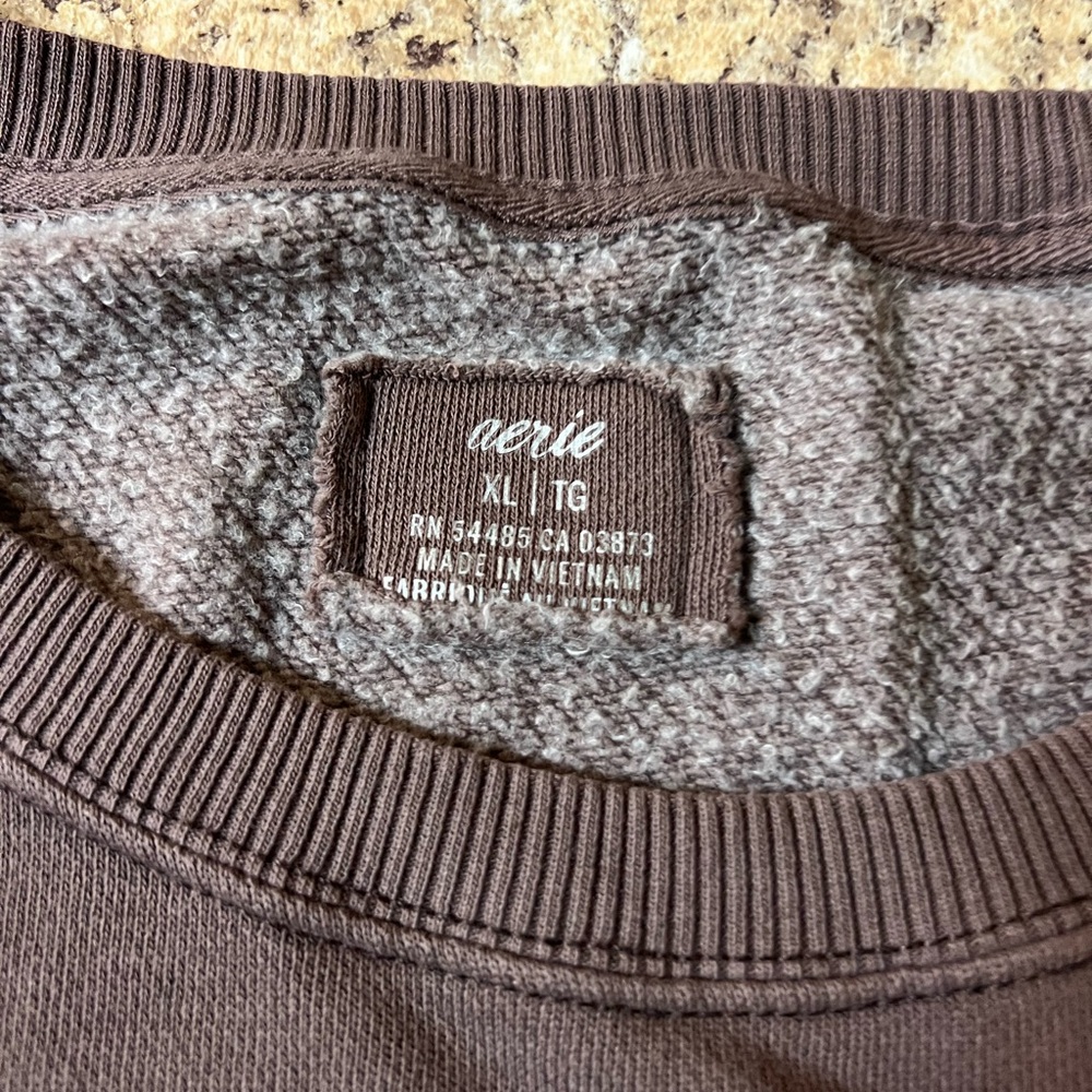 Aerie by American Eagle Crewneck soft oversized sweatshirt Sweater purple XL - Picture 2 of 7